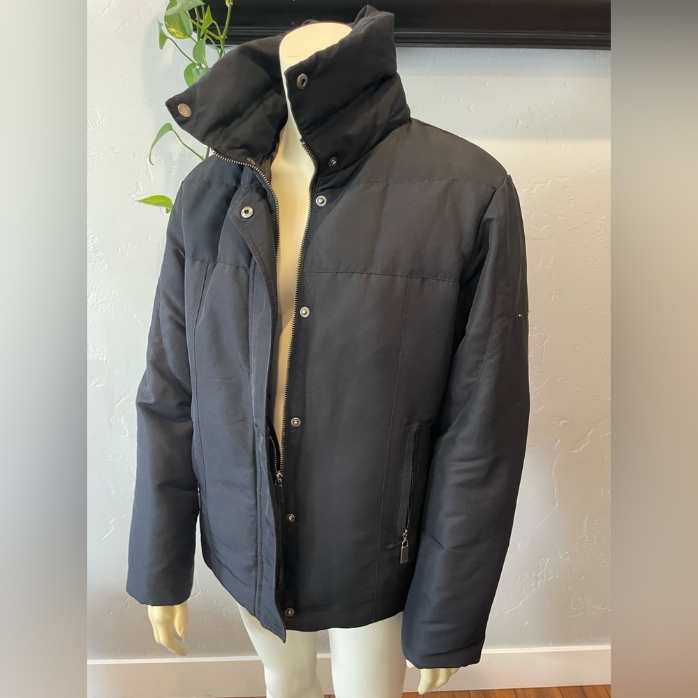 Women’s Y2K, Tommy Hilfiger 100% down filled black coat size M